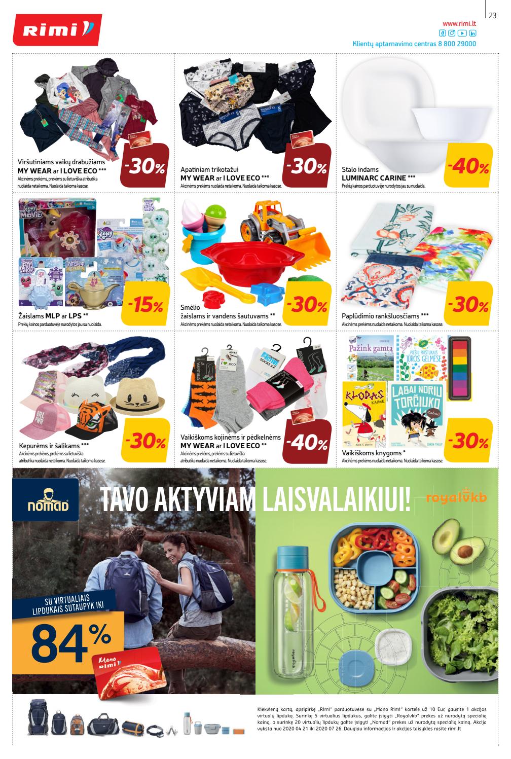 Rimi savaitinis leidinys akcijos nuo 
  2020-05-26 iki 
  2020-06-01 | Leidinukas.lt puslapis 23