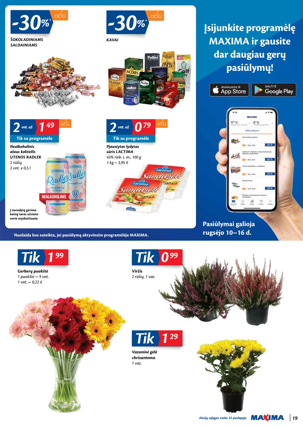 Maxima kaininis leidinys akcijos nuo 
  2020-09-08 iki 
  2020-09-14 | Leidinukas.lt puslapis 19