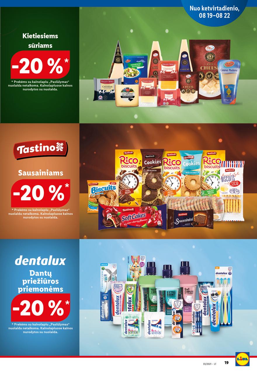 Lidl maisto prekių pasiūlymai akcijos nuo 
  2021-08-16 iki 
  2021-08-22 | Leidinukas.lt puslapis 19