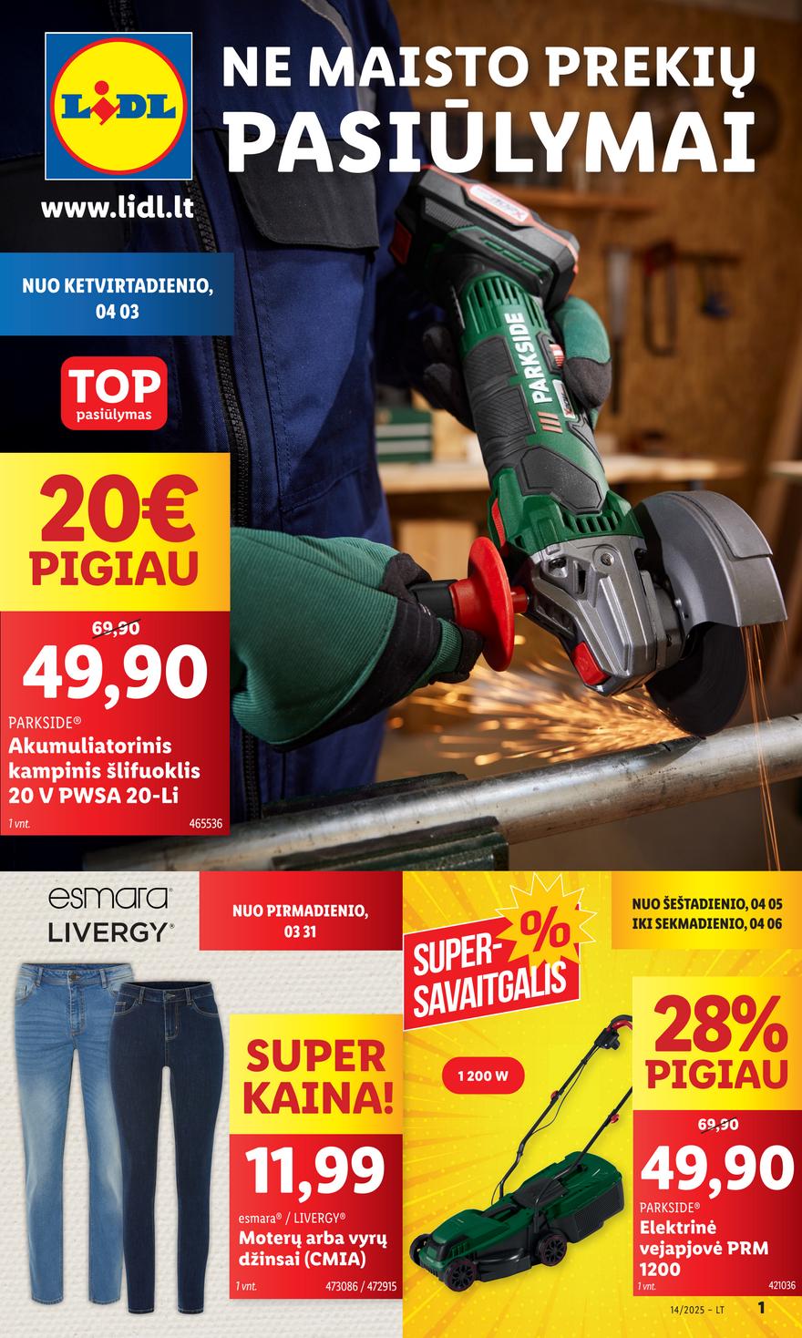 Lidl ne maisto leidinys akcijos nuo 
  2025-03-31 iki 
  2025-04-06 | Leidinukas.lt puslapis 1