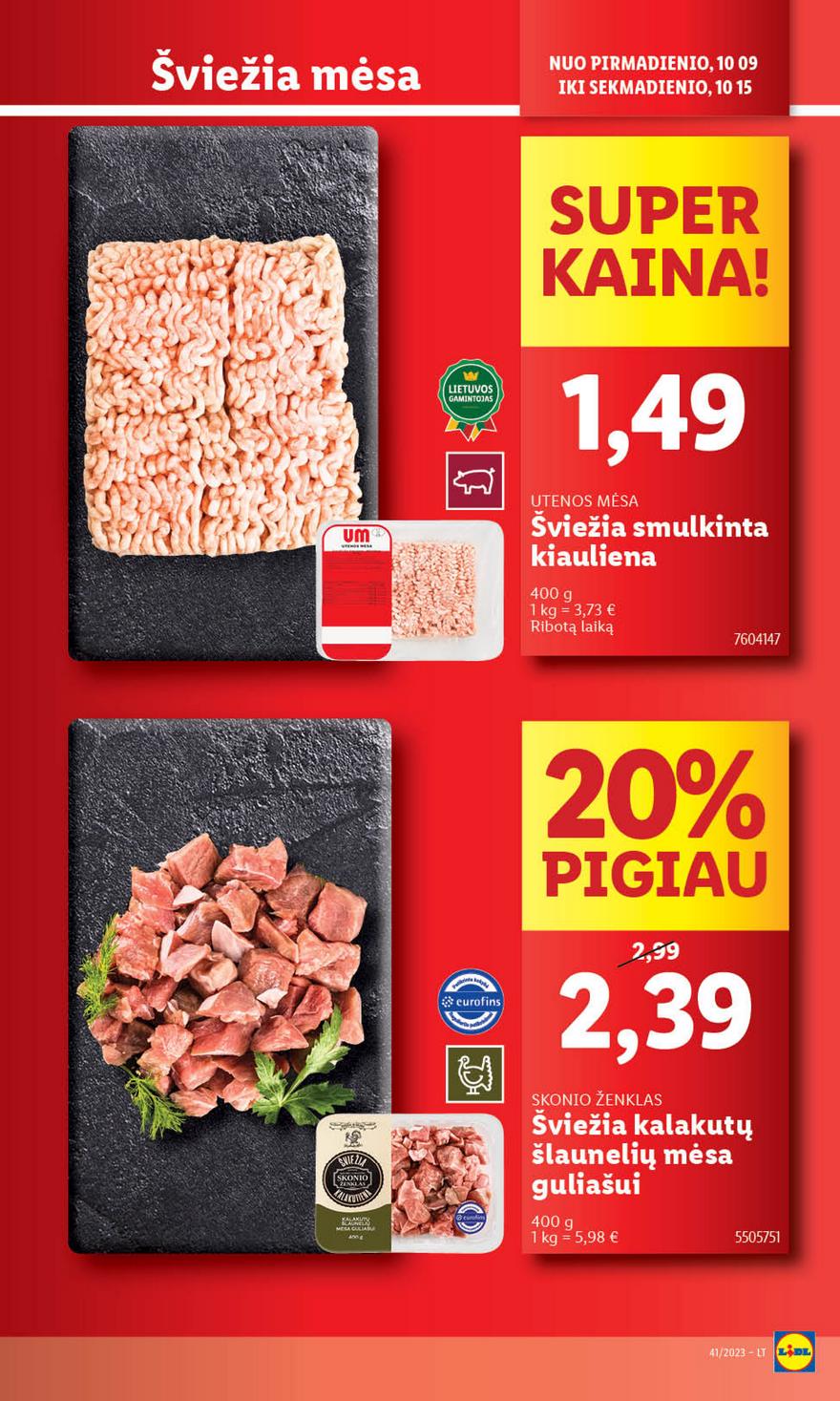 Lidl pasiūlymai akcijos nuo 
  2023-10-09 iki 
  2023-10-15 | Leidinukas.lt puslapis 9