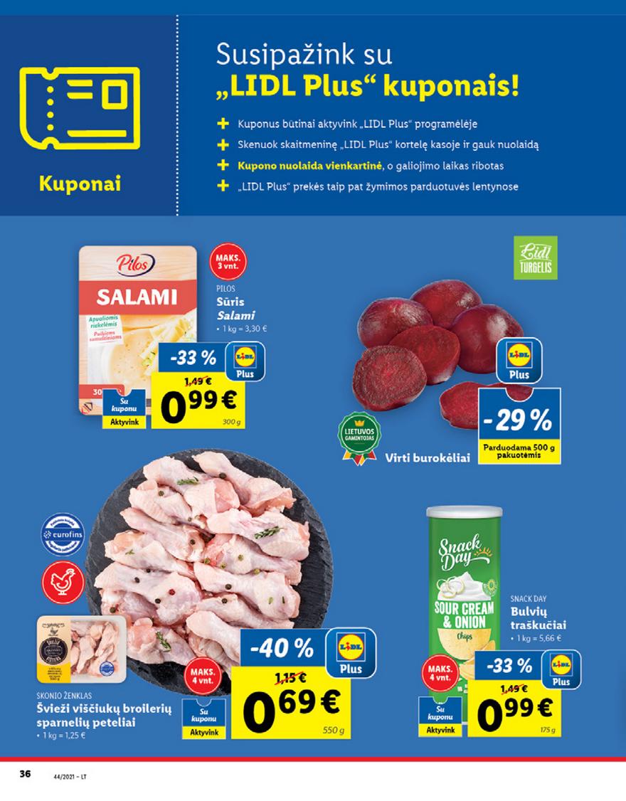 Lidl maisto prekių pasiūlymai akcijos nuo 
  2021-11-01 iki 
  2021-11-07 | Leidinukas.lt puslapis 36