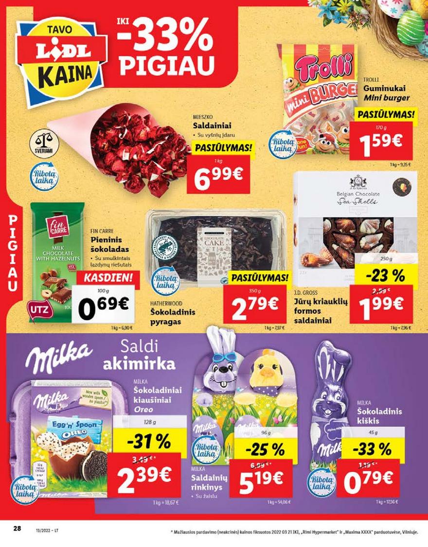 Lidl maisto prekių pasiūlymai akcijos nuo 
  2022-03-28 iki 
  2022-04-03 | Leidinukas.lt puslapis 28