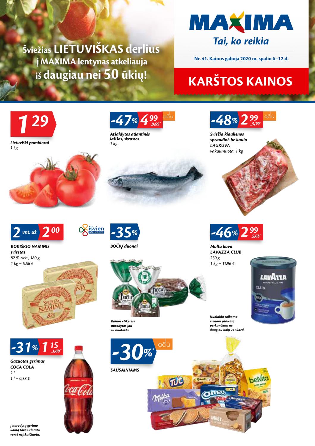 Maxima kaininis leidinys akcijos nuo 
  2020-10-06 iki 
  2020-10-12 | Leidinukas.lt puslapis 1