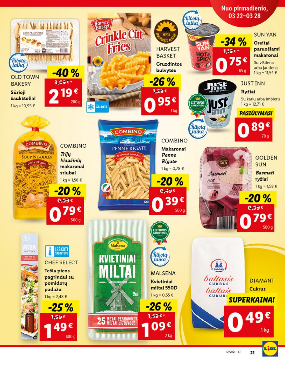 Lidl maisto prekių pasiūlymai akcijos nuo 
  2021-03-22 iki 
  2021-03-28 | Leidinukas.lt puslapis 21