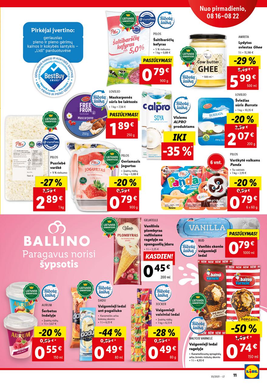 Lidl maisto prekių pasiūlymai akcijos nuo 
  2021-08-16 iki 
  2021-08-22 | Leidinukas.lt puslapis 11