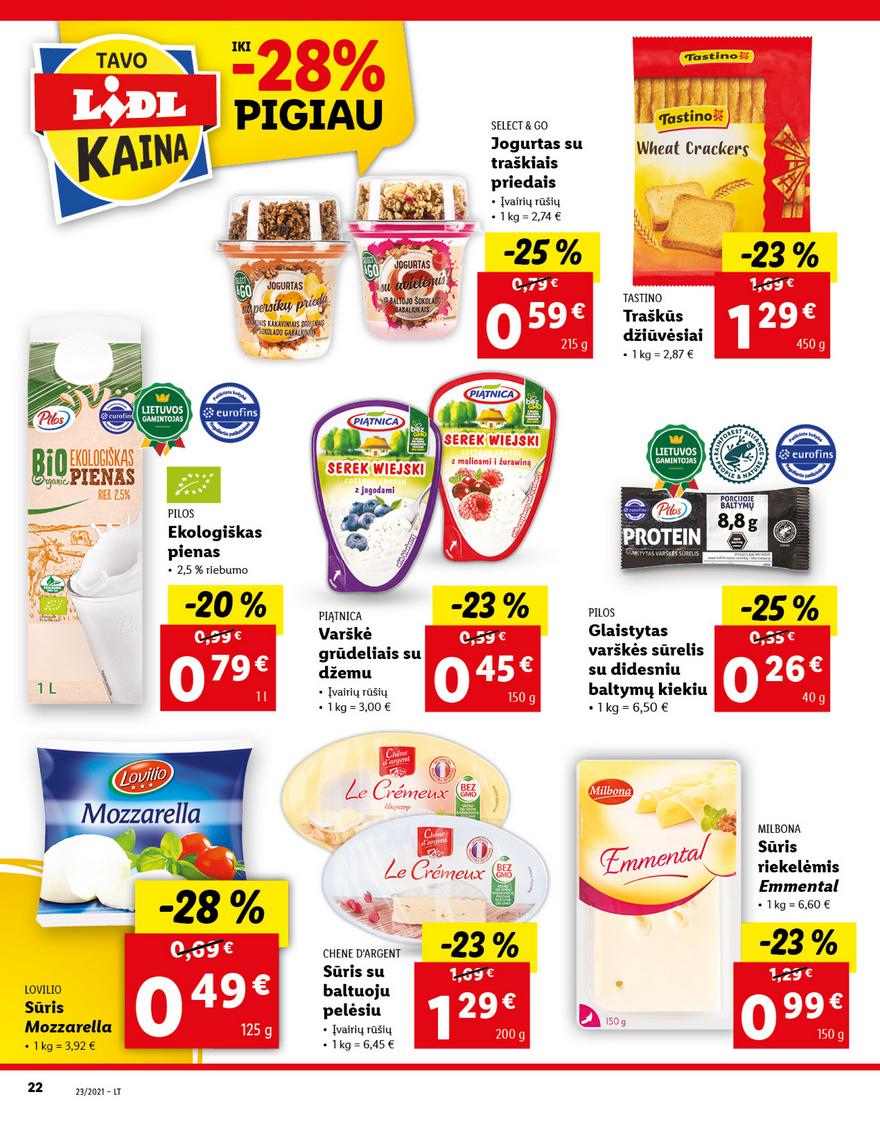 Lidl maisto prekių pasiūlymai akcijos nuo 
  2021-06-07 iki 
  2021-06-13 | Leidinukas.lt puslapis 22