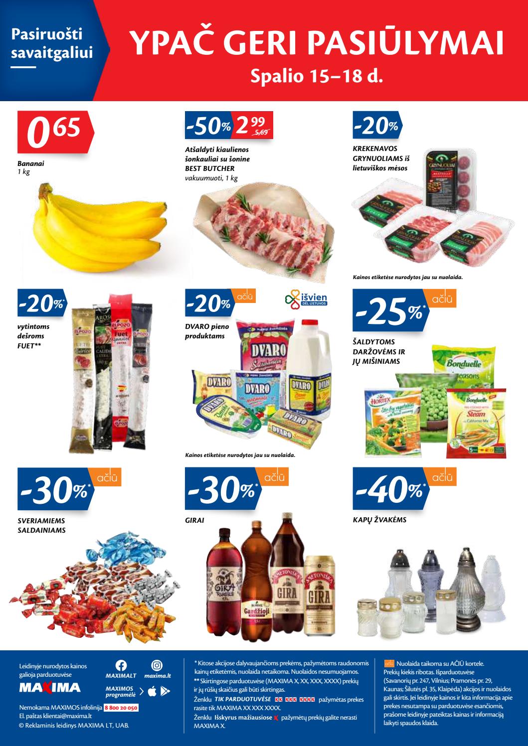 Maxima kaininis leidinys akcijos nuo 
  2020-10-13 iki 
  2020-10-19 | Leidinukas.lt puslapis 32