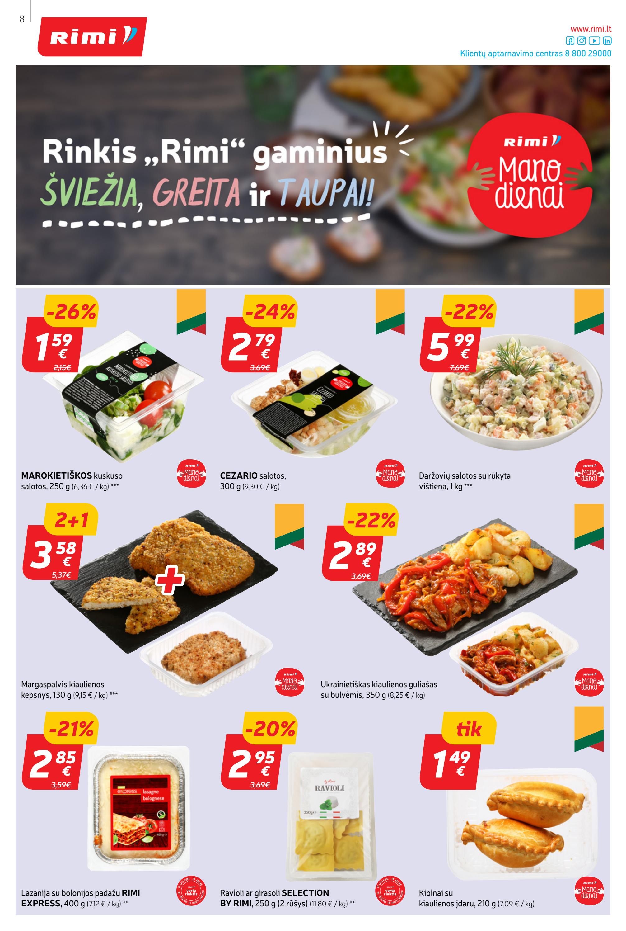 Rimi savaitinis leidinys akcijos nuo 
  2023-05-30 iki 
  2023-06-05 | Leidinukas.lt puslapis 8