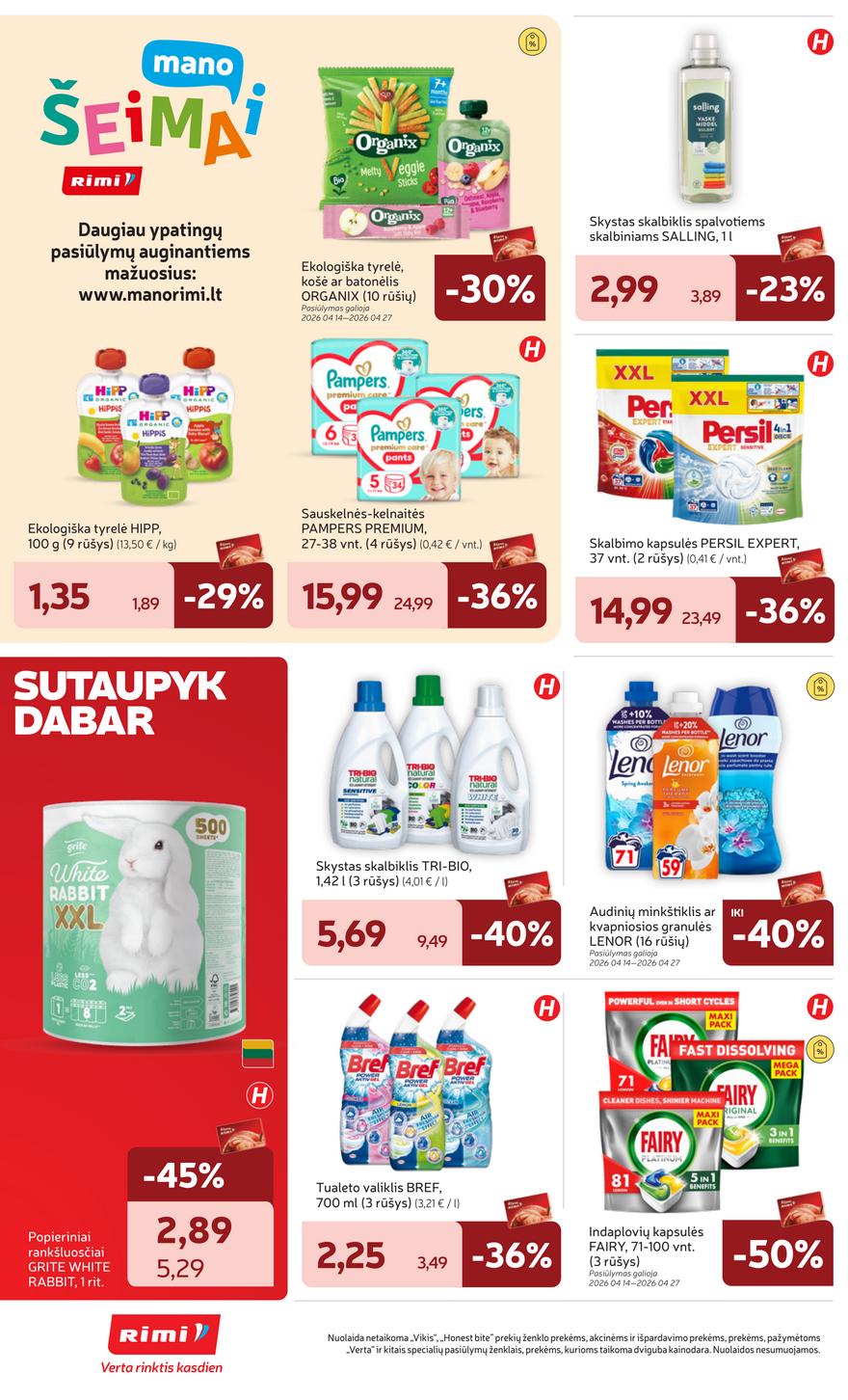 Rimi leidinys akcijos nuo 
  2026-04-21 iki 
  2026-04-27 | Leidinukas.lt puslapis 30