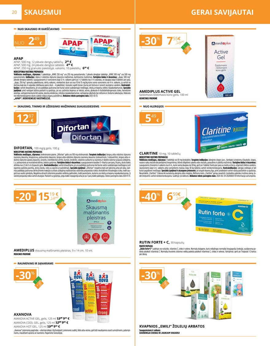 Gintarinės vaistinės leidinys akcijos nuo 
  2025-05-01 iki 
  2025-05-31 | Leidinukas.lt puslapis 20