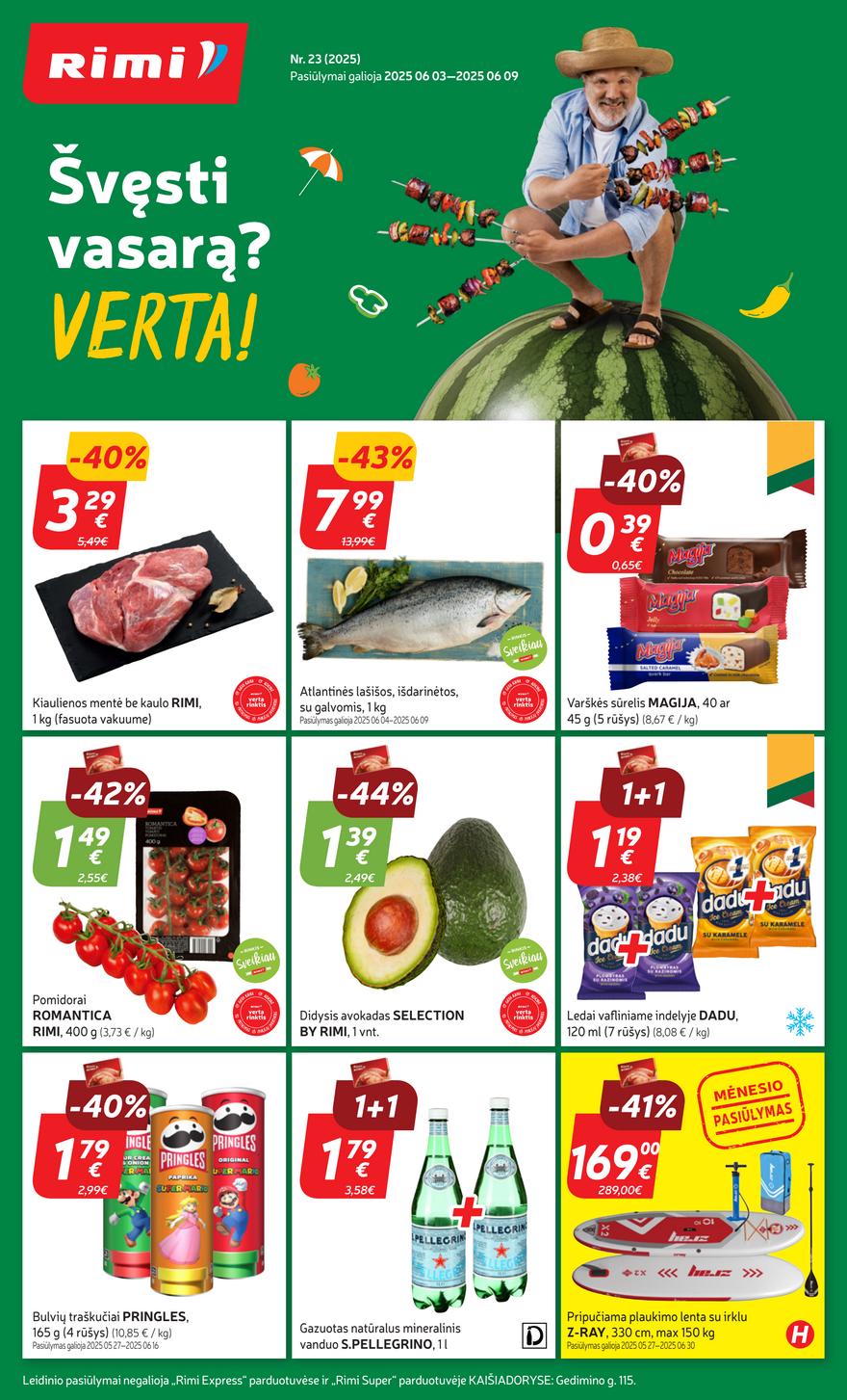 Rimi savaitinis leidinys 23 akcijos nuo 
  2025-06-03 iki 
  2025-06-09 | Leidinukas.lt puslapis 1