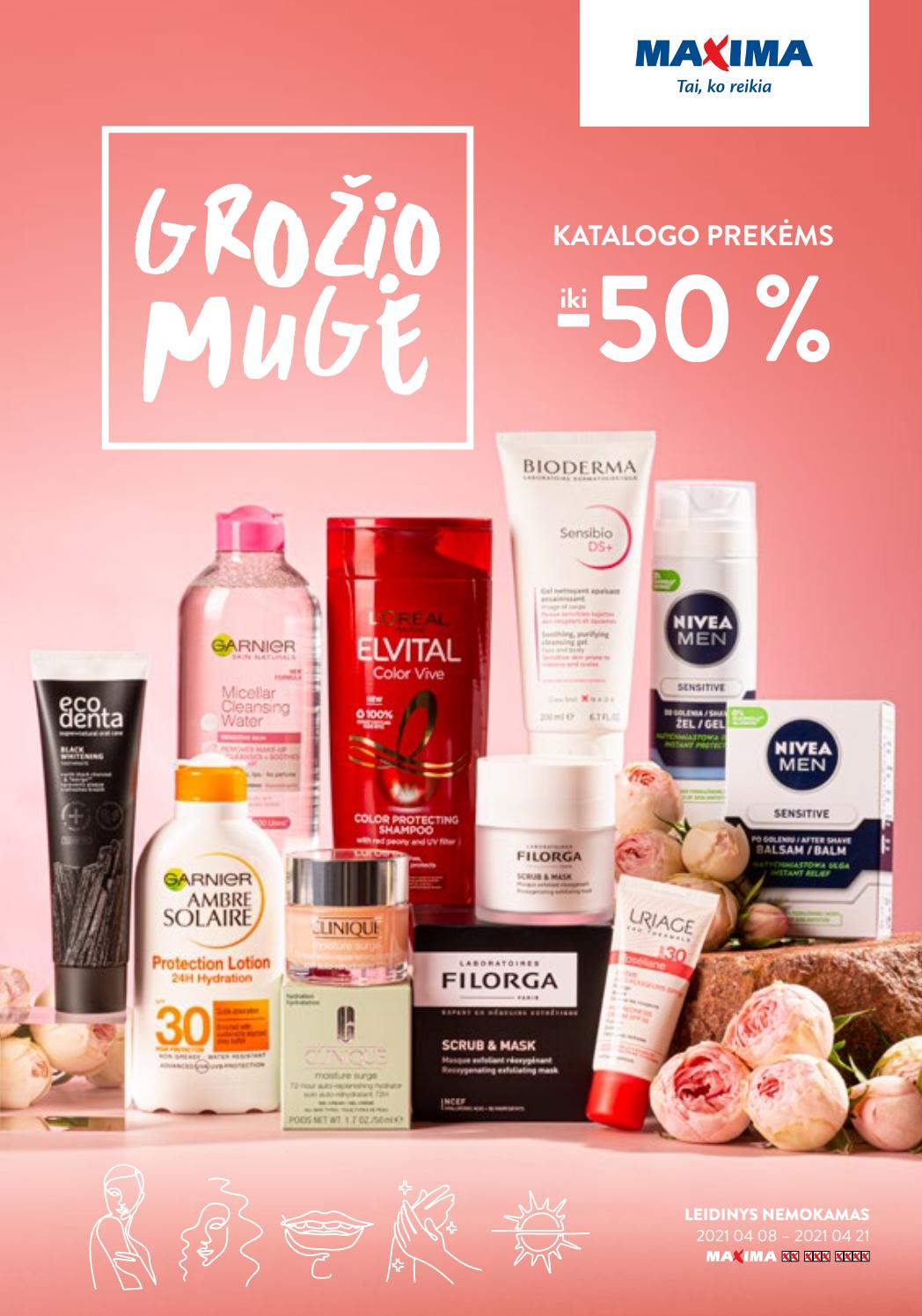 Maxima Grožio mugė akcijos nuo 
  2021-04-08 iki 
  2021-04-21 | Leidinukas.lt puslapis 1
