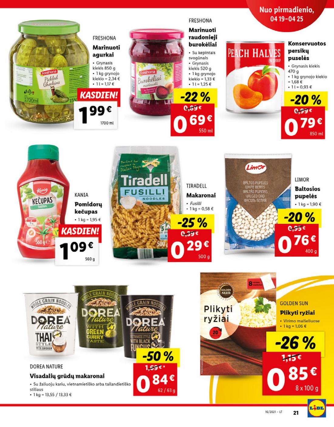 Lidl maisto prekių pasiūlymai akcijos nuo 
  2021-04-19 iki 
  2021-04-25 | Leidinukas.lt puslapis 21