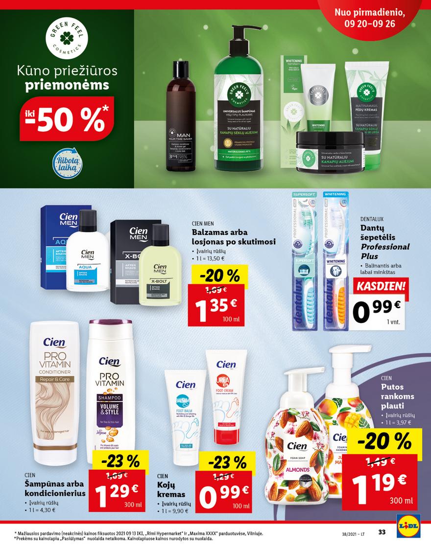 Lidl maisto prekių pasiūlymai akcijos nuo 
  2021-09-20 iki 
  2021-09-26 | Leidinukas.lt puslapis 33