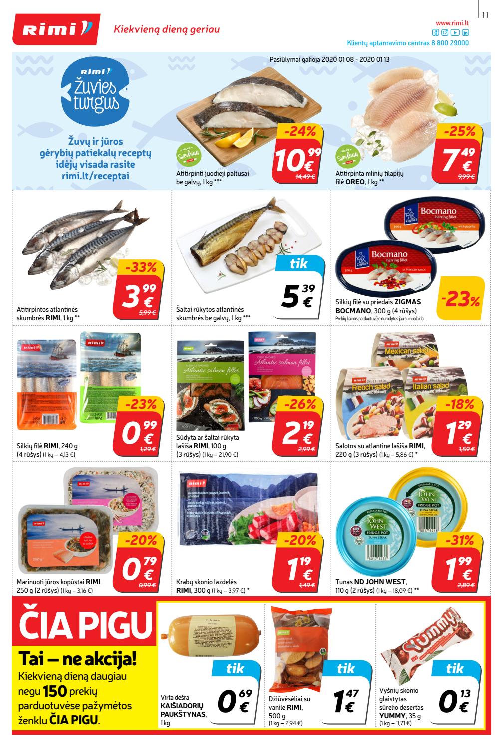 Rimi savaitinis leidinys akcijos nuo 
  2020-01-07 iki 
  2020-01-13 | Leidinukas.lt puslapis 11