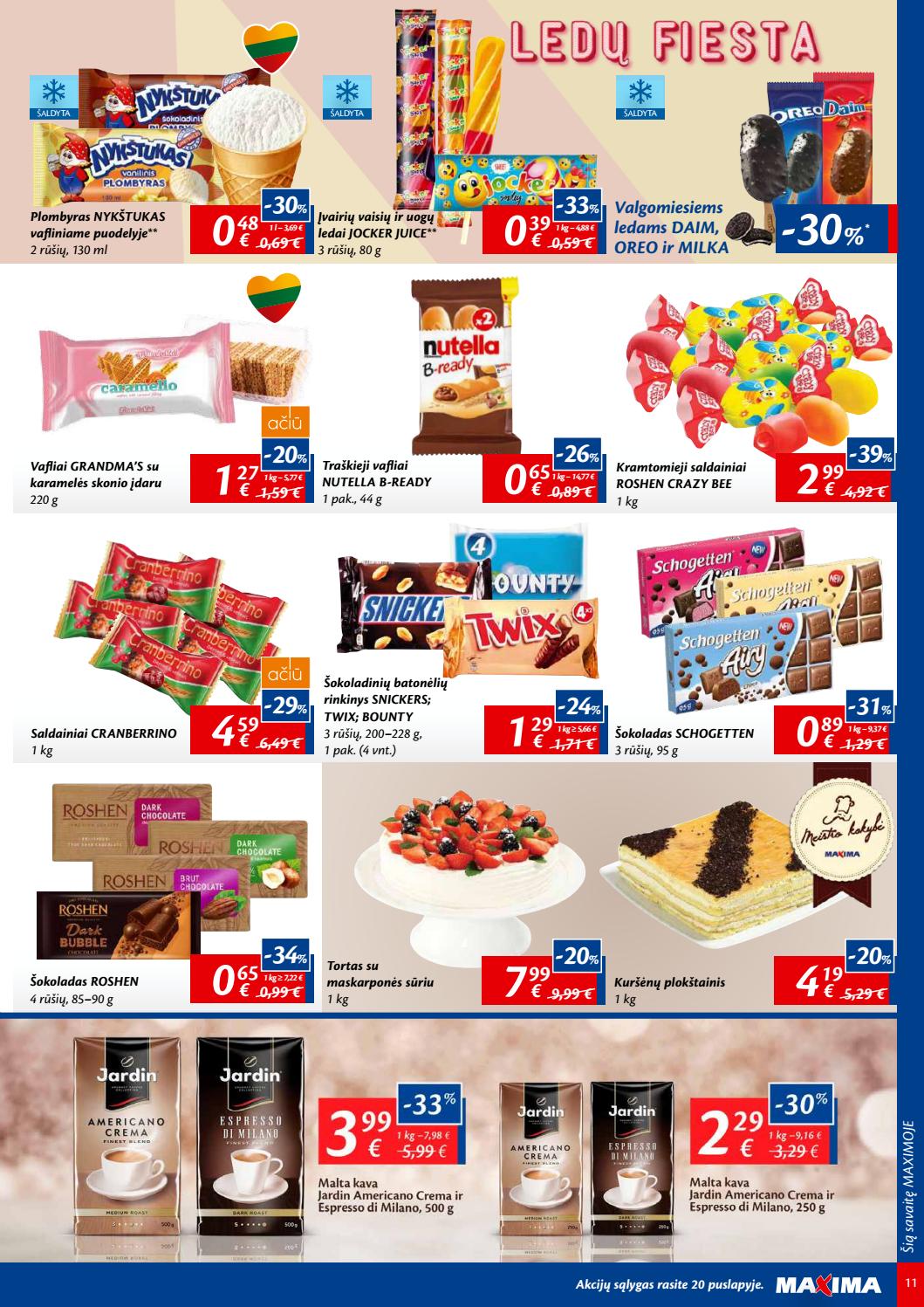 Maxima kaininis leidinys akcijos nuo 
  2019-06-11 iki 
  2019-06-17 | Leidinukas.lt puslapis 11