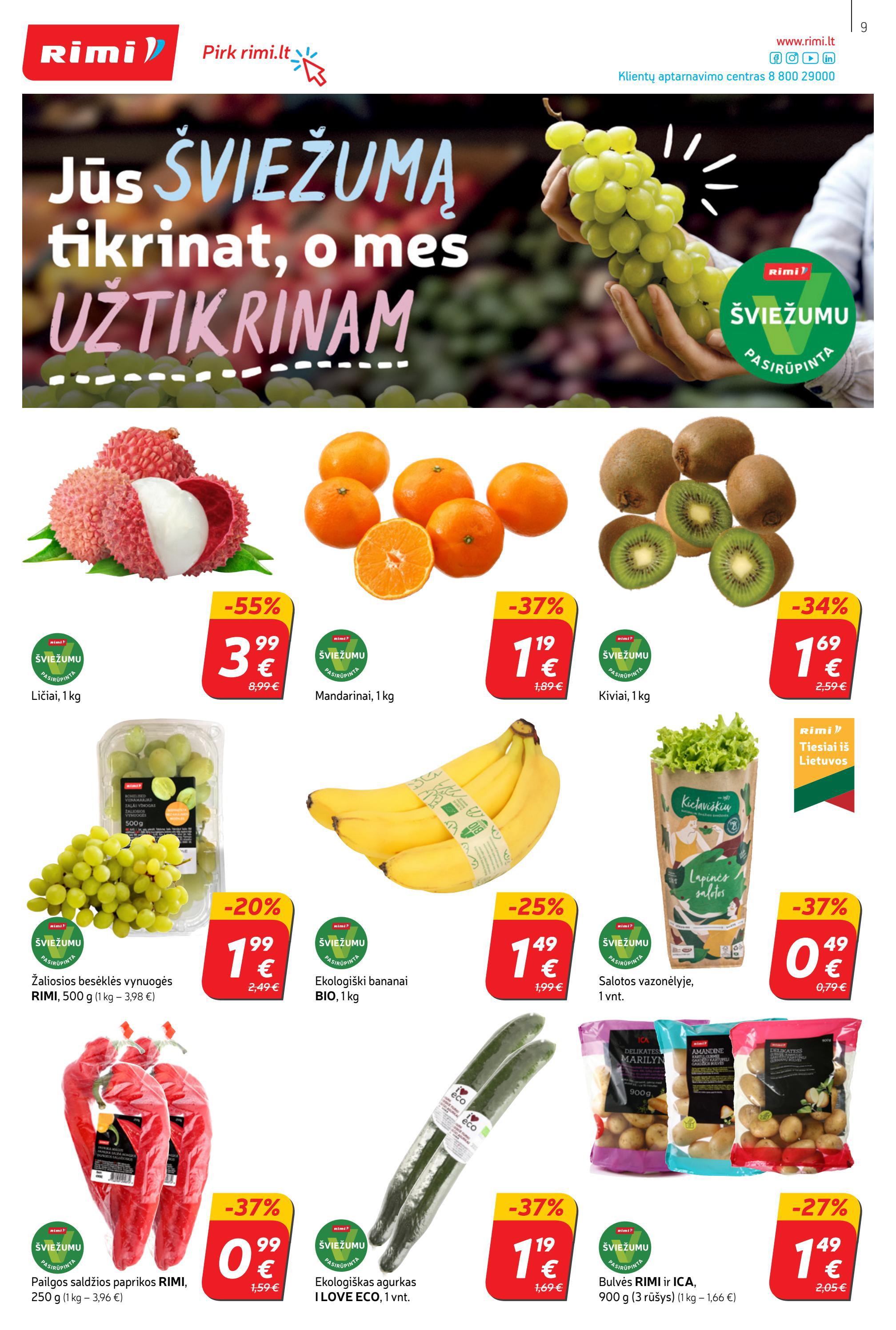 Rimi savaitinis leidinys akcijos nuo 
  2022-01-18 iki 
  2022-01-24 | Leidinukas.lt puslapis 9