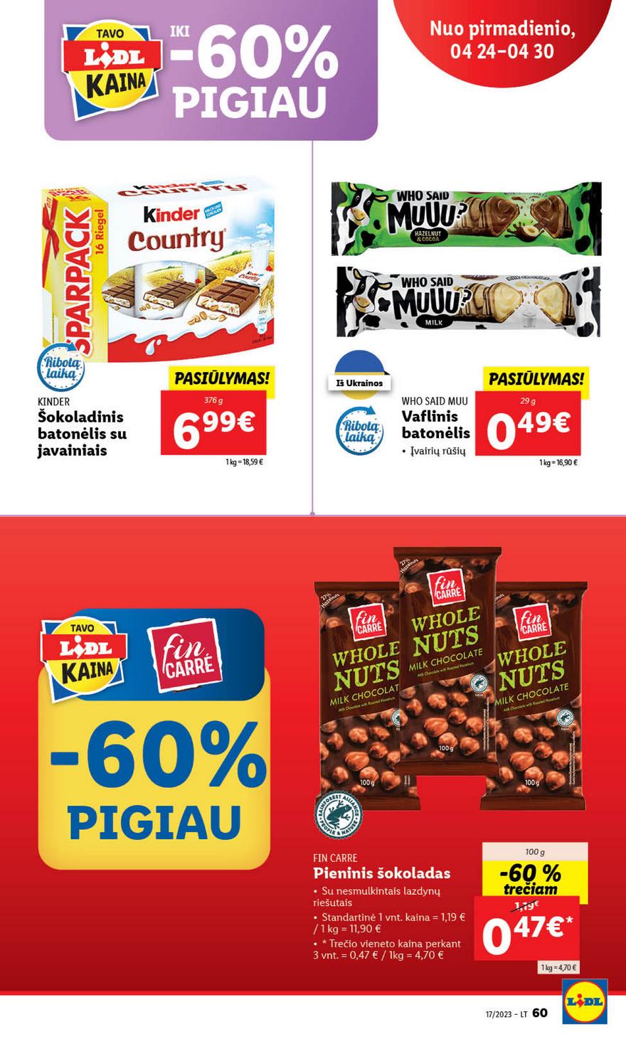 Lidl maisto prekių pasiūlymai akcijos nuo 
  2023-04-24 iki 
  2023-05-01 | Leidinukas.lt puslapis 60