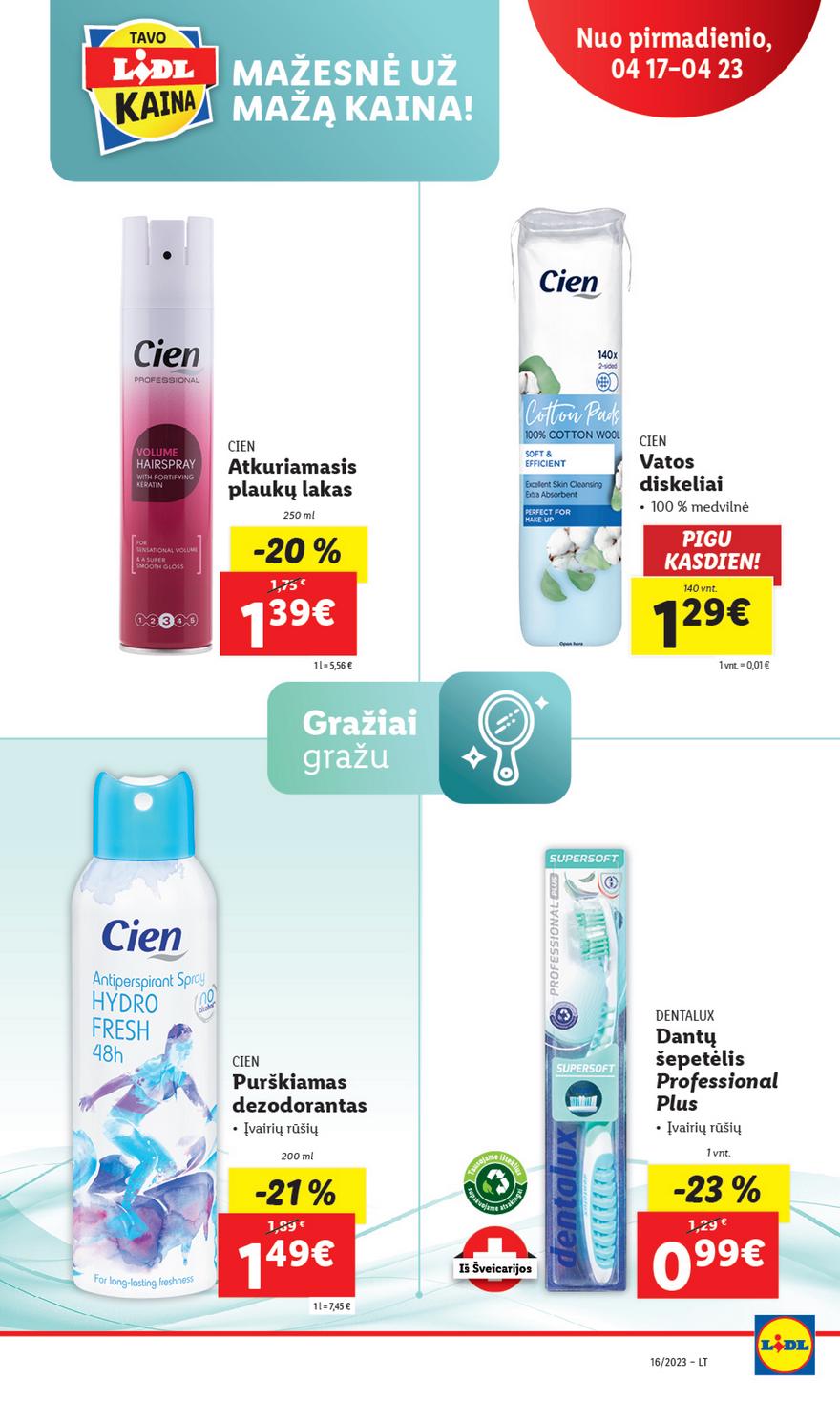 Lidl pasiūlymai akcijos nuo 
  2023-04-17 iki 
  2023-04-23 | Leidinukas.lt puslapis 64