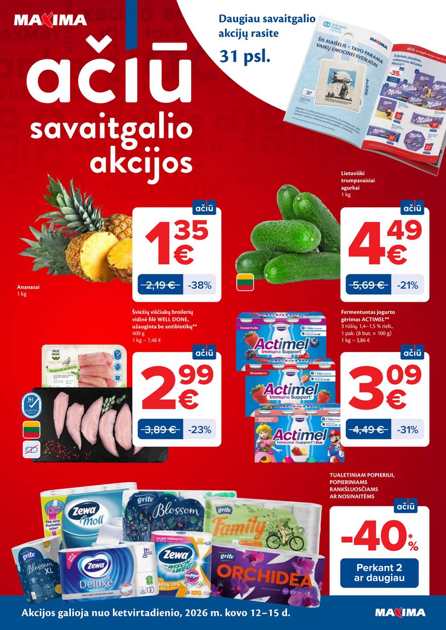 Maxima leidinukas akcijos nuo 
  2026-03-10 iki 
  2026-03-16 | Leidinukas.lt puslapis 32
