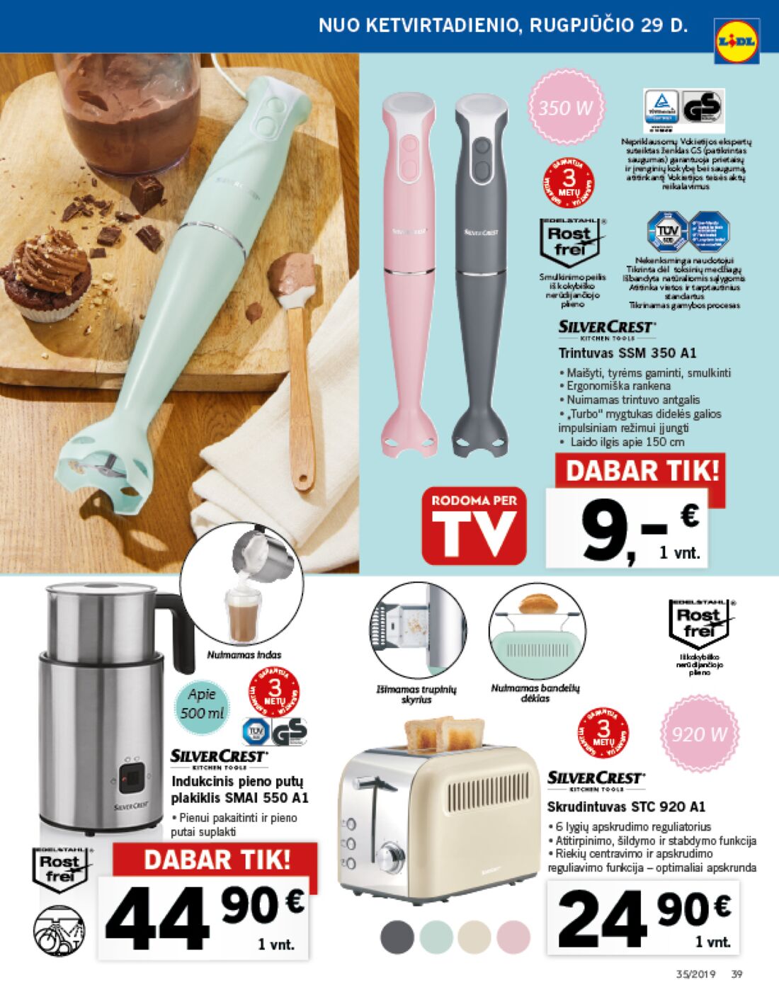 Lidl savaitinis leidinys akcijos nuo 
  2019-08-26 iki 
  2019-09-01 | Leidinukas.lt puslapis 39