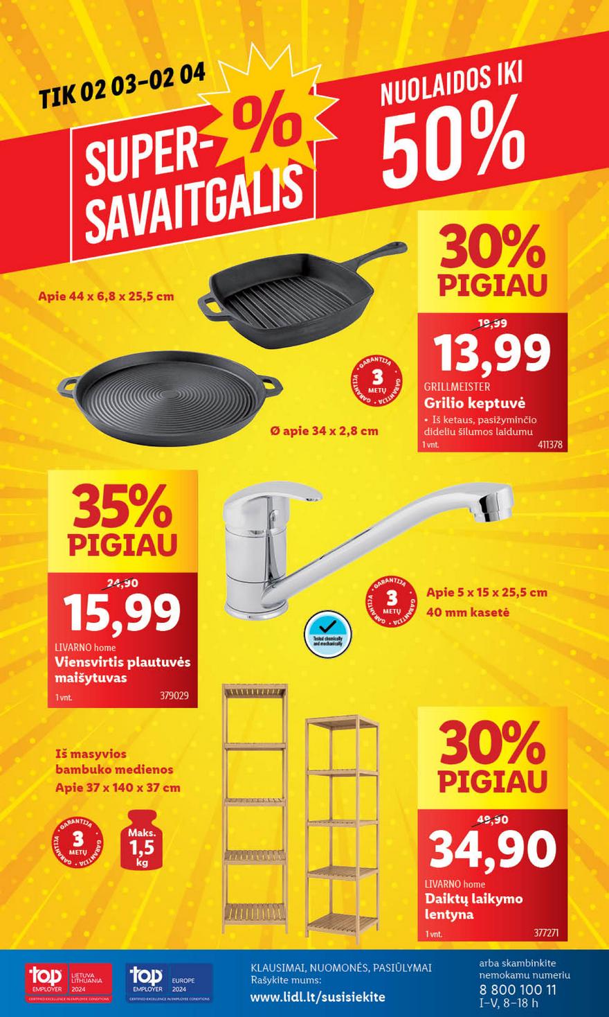 Lidl pasiūlymai akcijos nuo 
  2024-01-29 iki 
  2024-02-04 | Leidinukas.lt puslapis 39