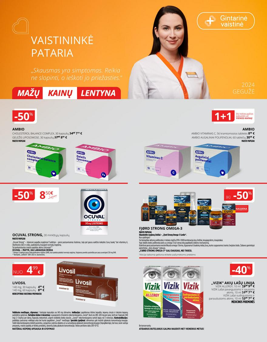 Gintarinės vaistinės leidinys akcijos nuo 
  2024-05-01 iki 
  2024-05-31 | Leidinukas.lt puslapis 1