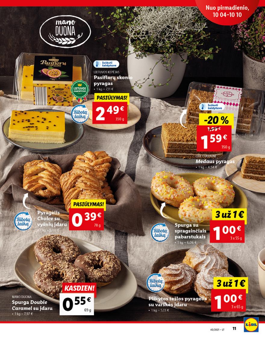 Lidl maisto prekių pasiūlymai akcijos nuo 
  2021-10-04 iki 
  2021-10-10 | Leidinukas.lt puslapis 11