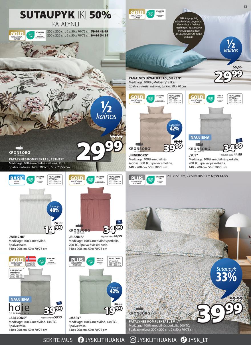 Jysk akcijų leidinys akcijos nuo 
  2025-10-28 iki 
  2025-11-03 | Leidinukas.lt puslapis 13