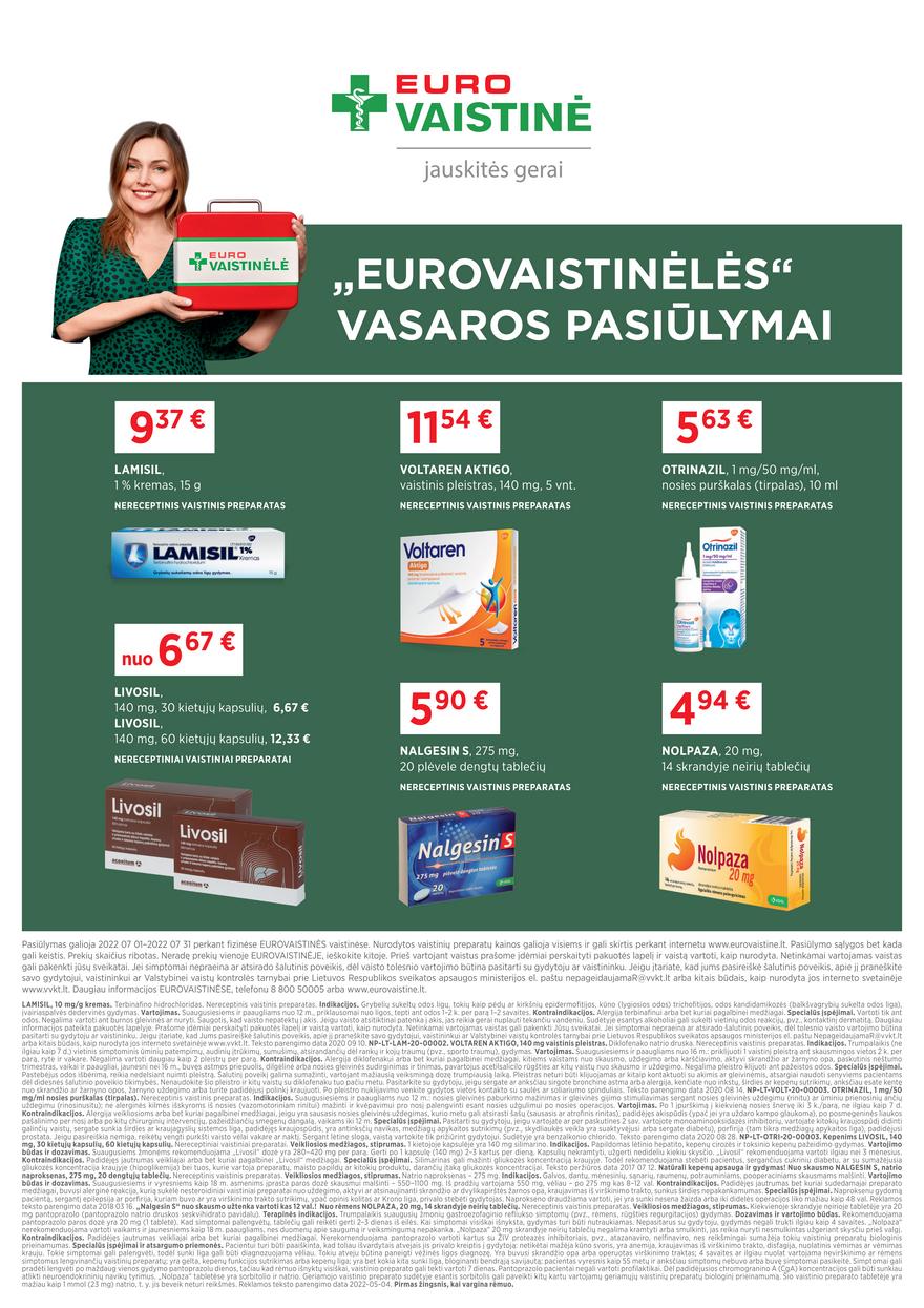 Euro vaistinė leidinys akcijos nuo 
  2022-07-01 iki 
  2022-07-31 | Leidinukas.lt puslapis 6
