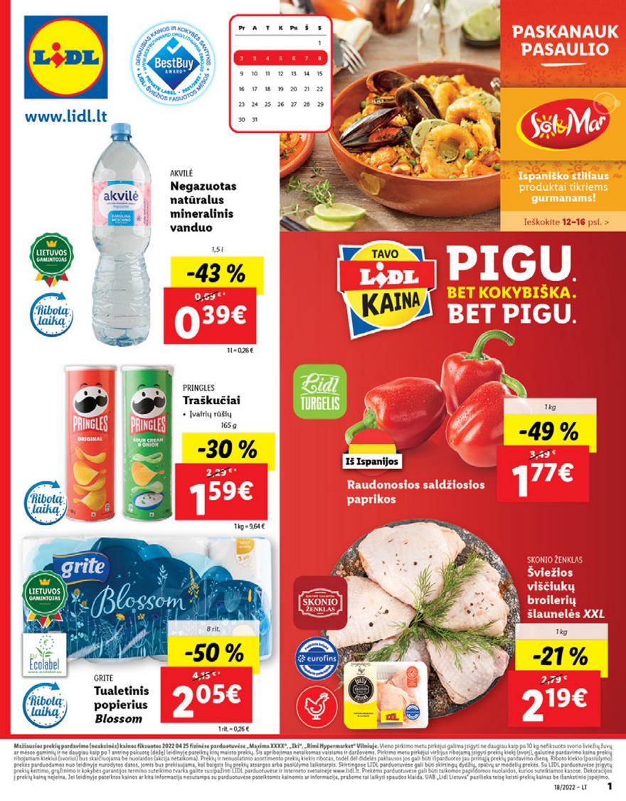 Lidl maisto prekių pasiūlymai akcijos nuo 
  2022-05-02 iki 
  2022-05-08 | Leidinukas.lt puslapis 1