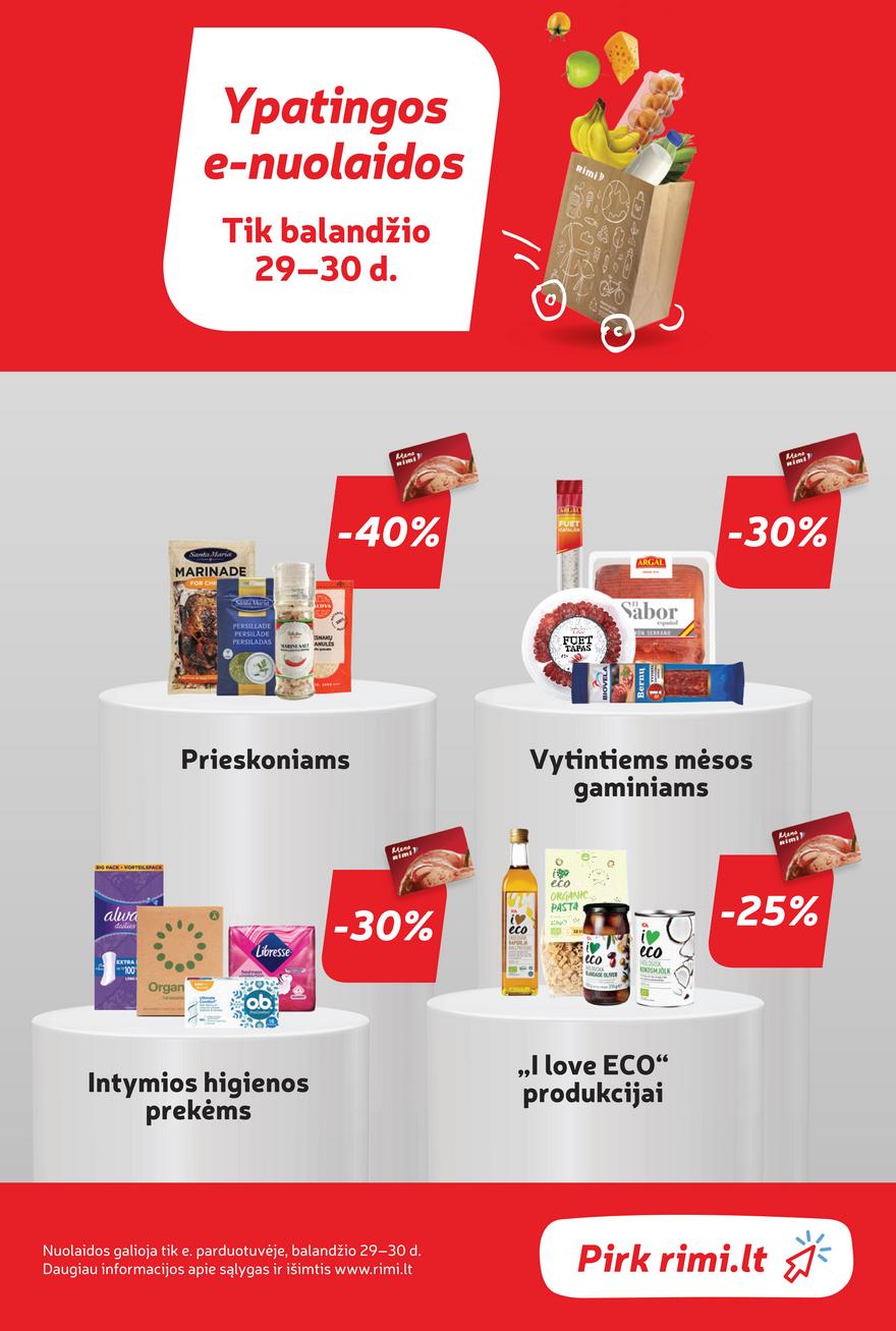 Rimi savaitinis leidinys akcijos nuo
2024-04-30 iki
2024-05-06 | Leidinukas.lt puslapis 28