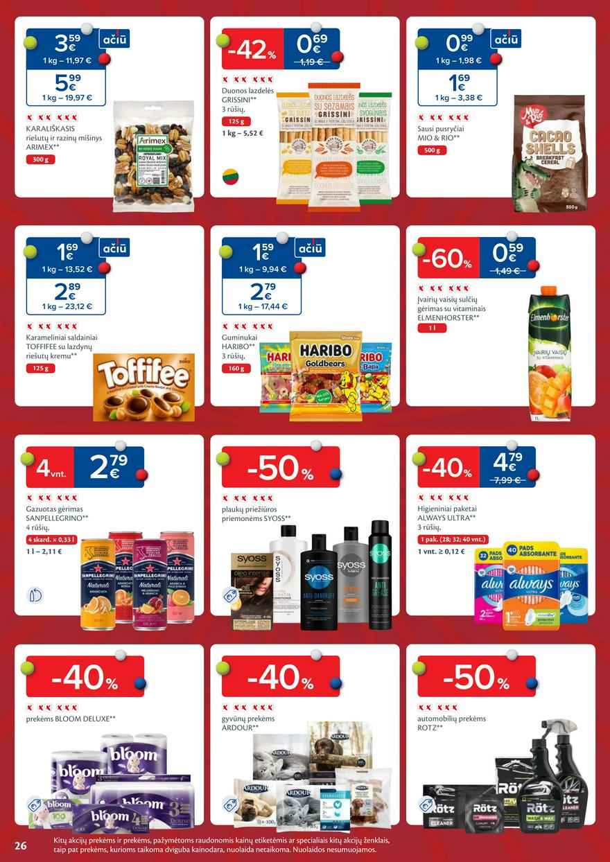 Maxima savaitinis leidinys 10 akcijos nuo 
  2025-03-04 iki 
  2025-03-10 | Leidinukas.lt puslapis 26