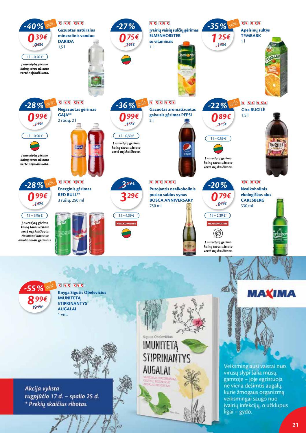 Maxima kaininis leidinys akcijos nuo 
  2021-08-17 iki 
  2021-08-23 | Leidinukas.lt puslapis 21