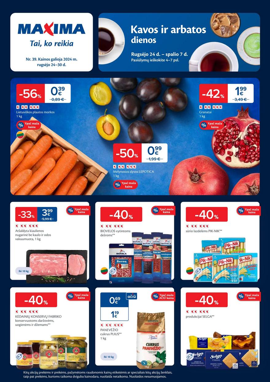 Maxima savaitinis leidinys 39 akcijos nuo
2024-09-24 iki
2024-09-30 | Leidinukas.lt puslapis 1