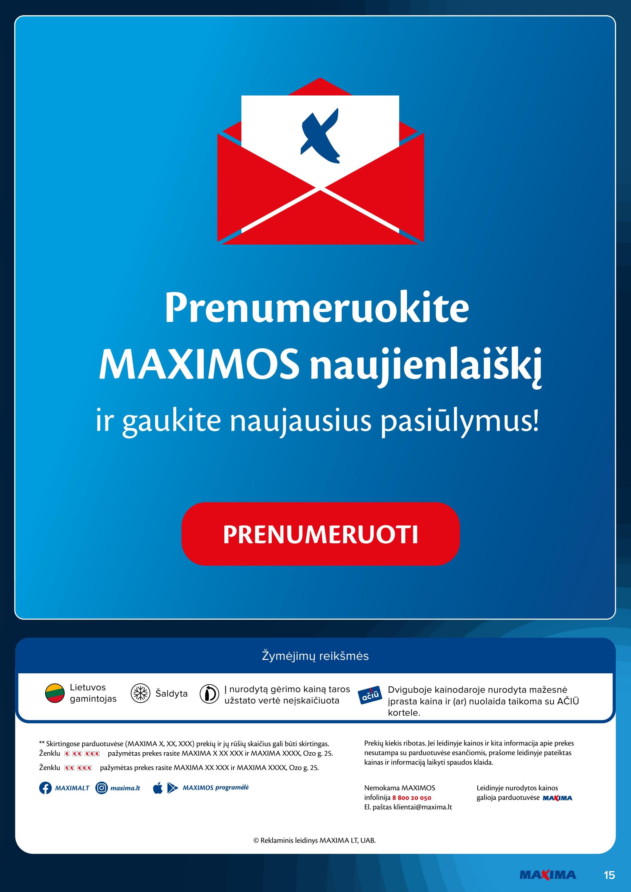 Maxima leidinys akcijos nuo 
  2023-03-01 iki 
  2023-03-31 | Leidinukas.lt puslapis 15