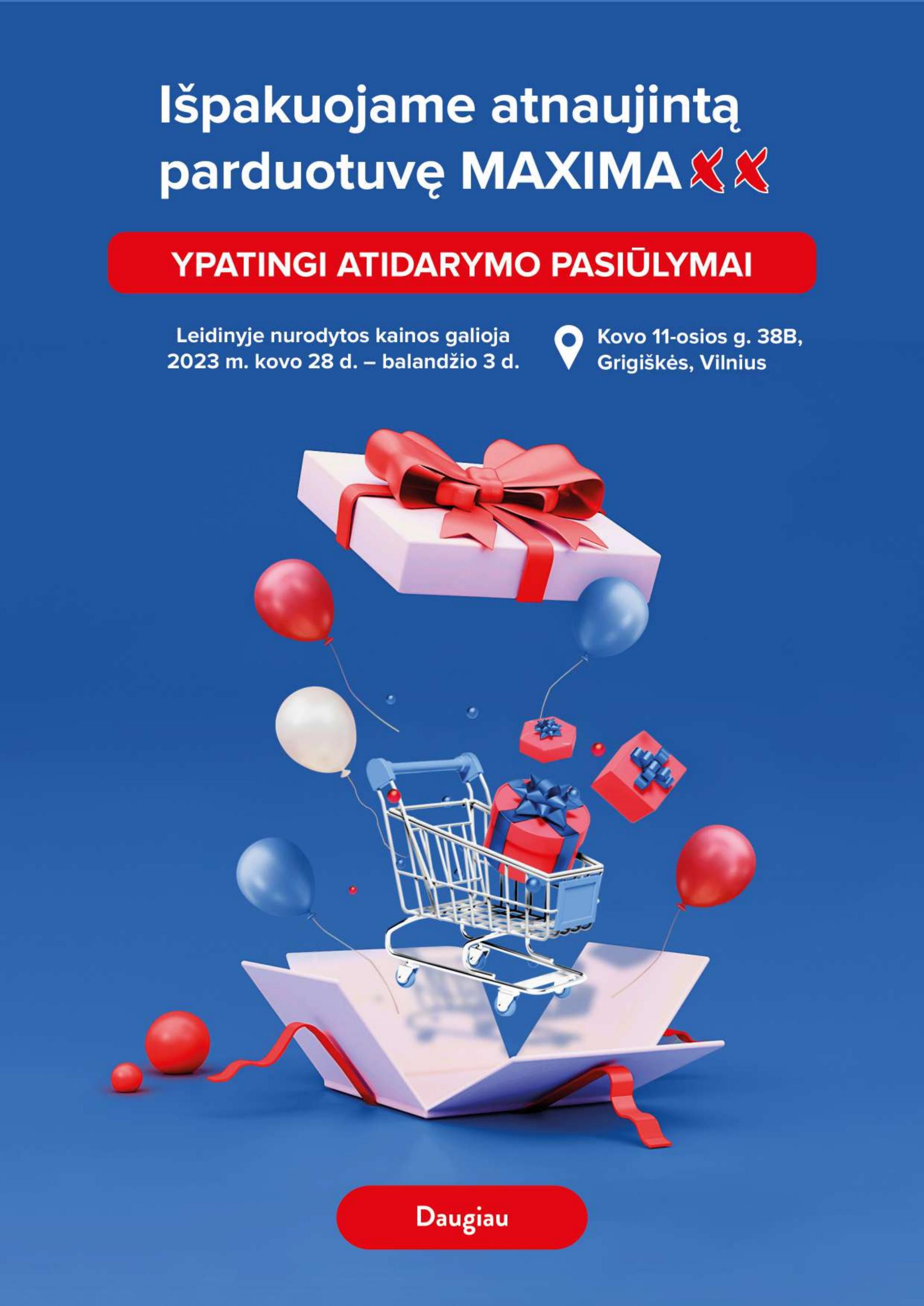 Maxima kaininis leidinys akcijos nuo 
  2023-03-28 iki 
  2023-04-03 | Leidinukas.lt puslapis 37