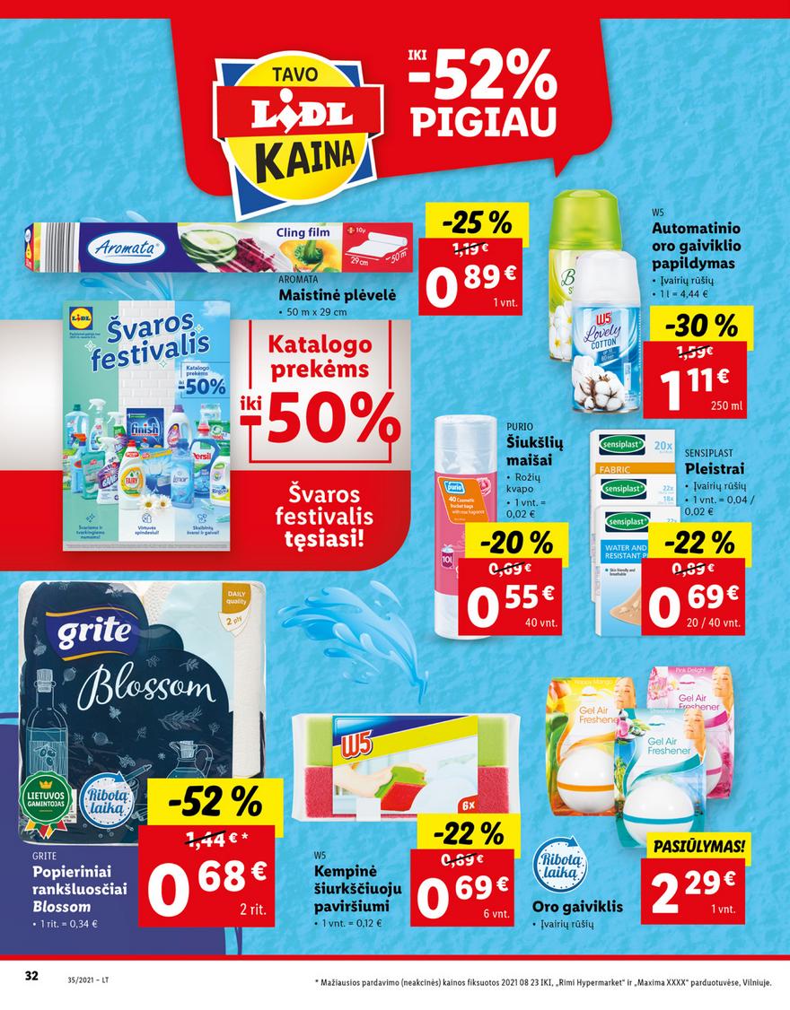 Lidl maisto prekių pasiūlymai akcijos nuo 
  2021-08-30 iki 
  2021-09-05 | Leidinukas.lt puslapis 32