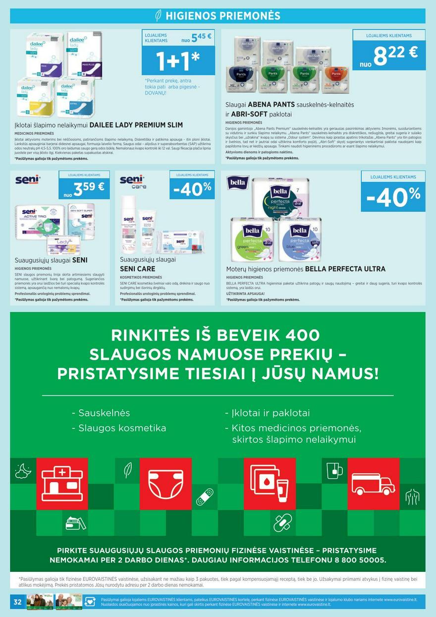 Euro vaistinė leidinys akcijos nuo 
  2023-11-01 iki 
  2023-11-30 | Leidinukas.lt puslapis 32