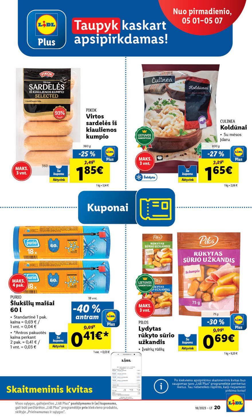 Lidl pasiūlymai akcijos nuo 
  2023-05-01 iki 
  2023-05-07 | Leidinukas.lt puslapis 20
