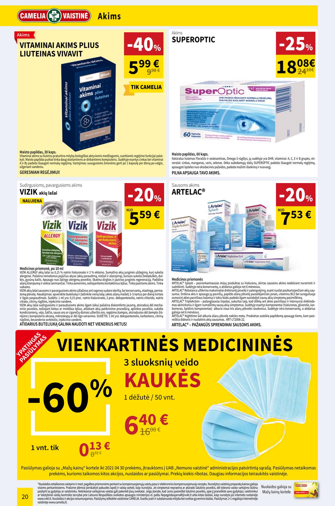 Camelia balandžio leidinys akcijos nuo
2021-04-01 iki
2021-04-30 | Leidinukas.lt puslapis 20