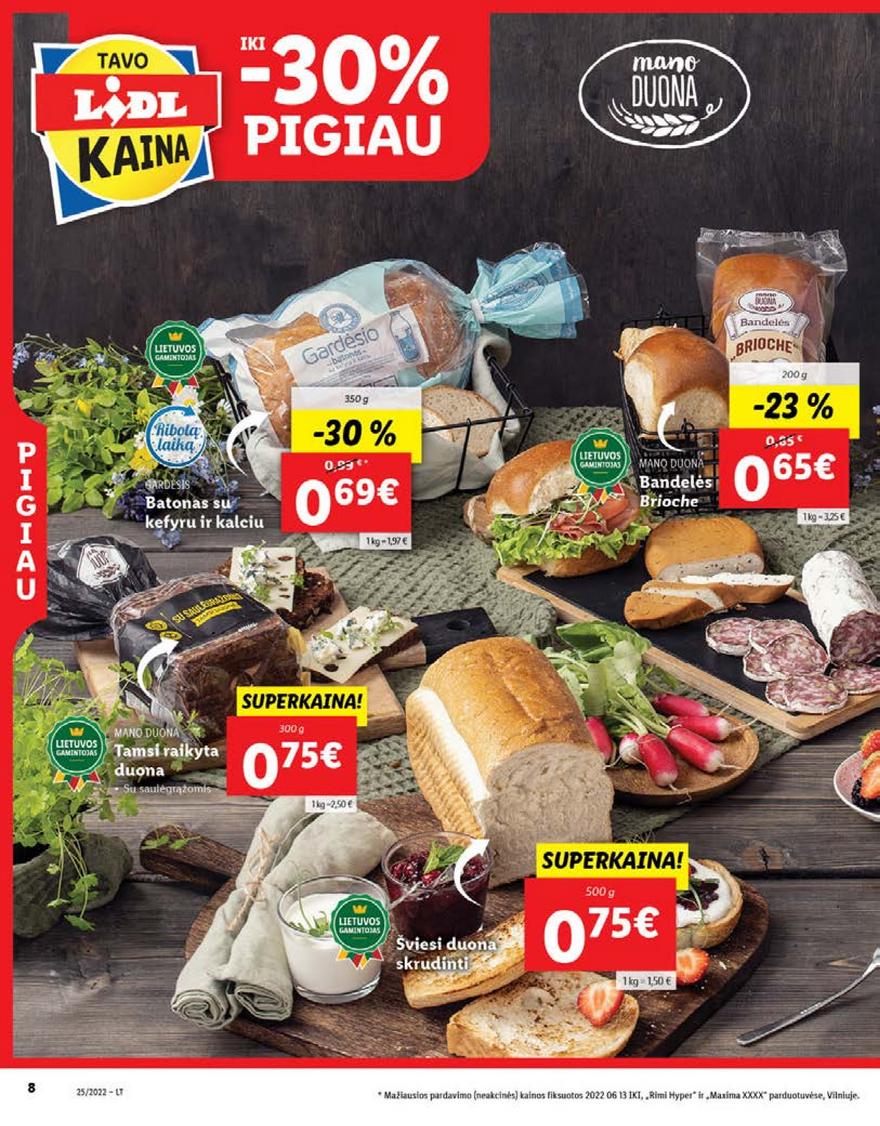 Lidl maisto prekių pasiūlymai akcijos nuo 
  2022-06-20 iki 
  2022-06-26 | Leidinukas.lt puslapis 8