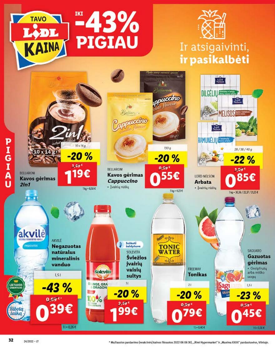 Lidl pasiūlymai akcijos nuo 
  2022-06-13 iki 
  2022-06-19 | Leidinukas.lt puslapis 32