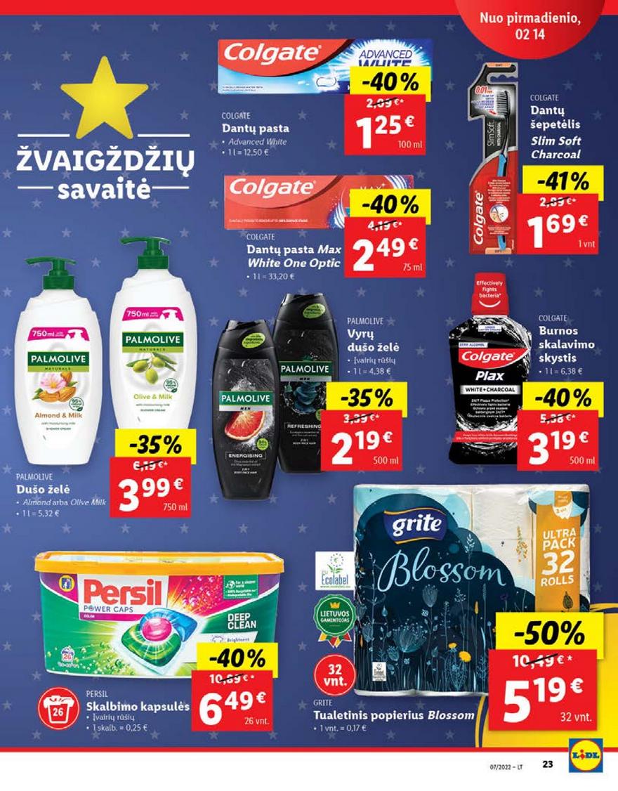 Lidl maisto prekių pasiūlymai akcijos nuo 
  2022-02-14 iki 
  2022-02-20 | Leidinukas.lt puslapis 23