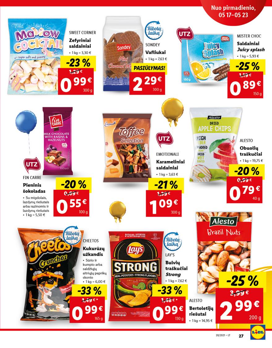 Lidl maisto prekių pasiūlymai akcijos nuo 
  2021-05-17 iki 
  2021-05-23 | Leidinukas.lt puslapis 27
