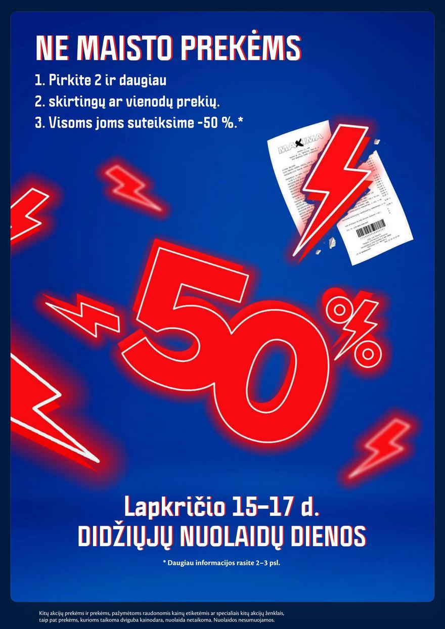 Maxima savaitinis leidinys 46 akcijos nuo
2024-11-12 iki
2024-11-18 | Leidinukas.lt puslapis 48