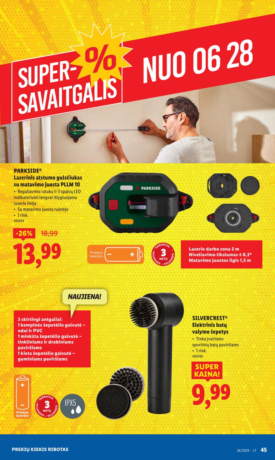 Lidl ne maisto leidinys akcijos nuo 
  2025-06-23 iki 
  2025-06-29 | Leidinukas.lt puslapis 45