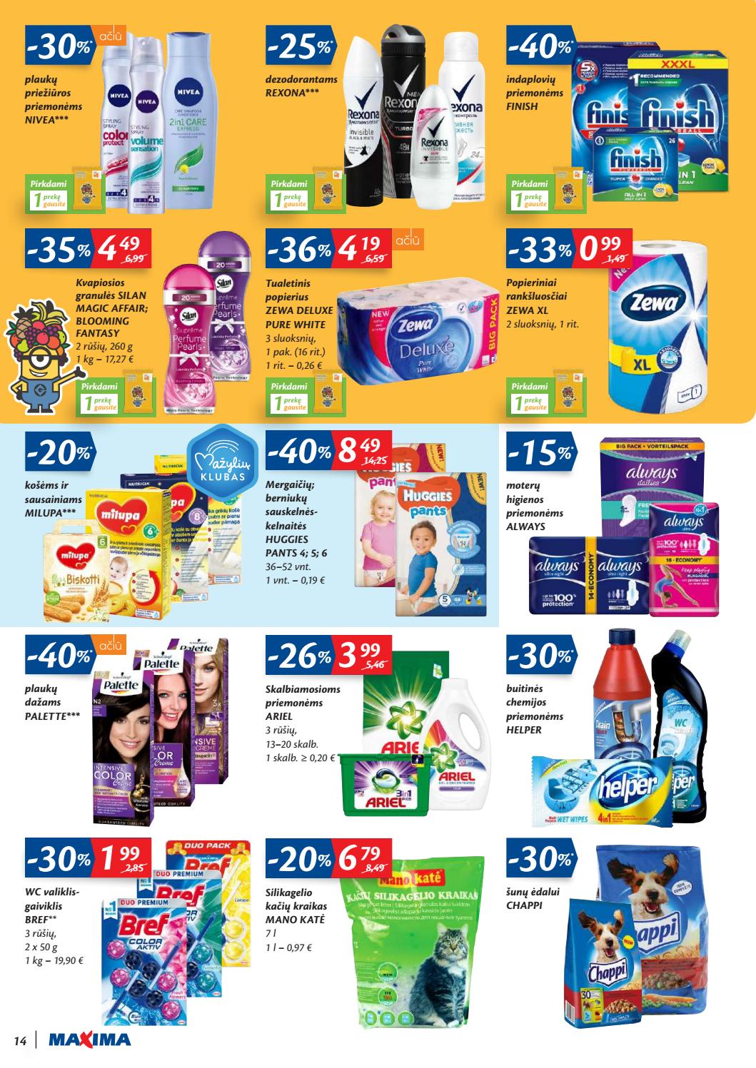 Maxima kaininis leidinys akcijos nuo 
  2019-10-08 iki 
  2019-10-14 | Leidinukas.lt puslapis 14