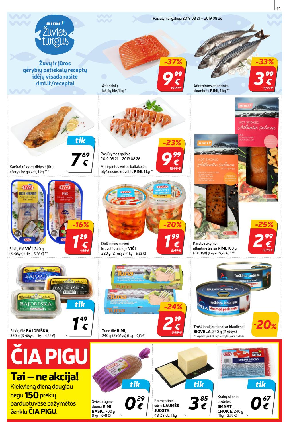 Rimi savaitinis leidinys akcijos nuo 
  2019-08-20 iki 
  2019-08-26 | Leidinukas.lt puslapis 11